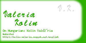 valeria kolin business card